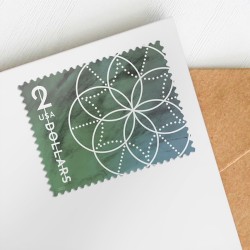 $2 Floral Geometry Stamps, Sheet of 10