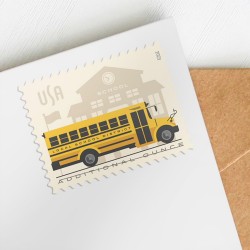School Bus Stamps, Sheet of 20