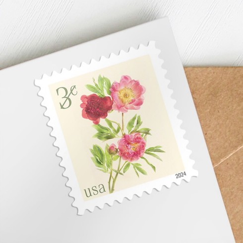 Peonies Stamps, Sheet of 20