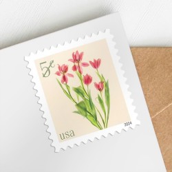 Red Tulips Stamps, Sheet of 20