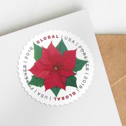 Global: Poinsettia Stamps, Sheet of 10