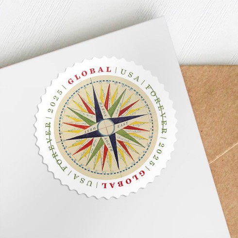 Global: 1794 Compass Rose Stamps,Sheet of 10