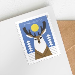 Winter Woodland Animals Stamps,Book of 20